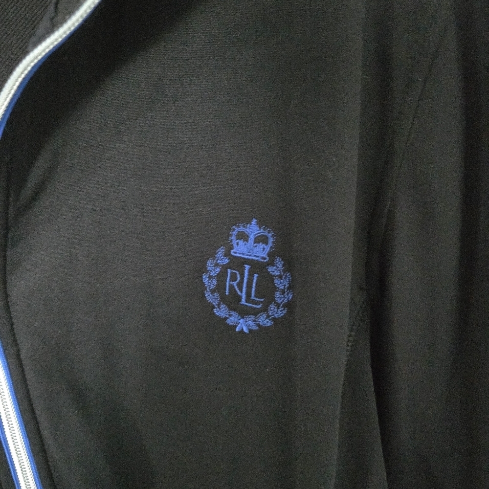 Lauren Ralph Lauren Active Black Full Zip Monogram Jacket. Size XL - Picture 4 of 6